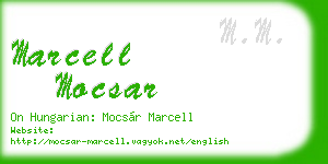 marcell mocsar business card